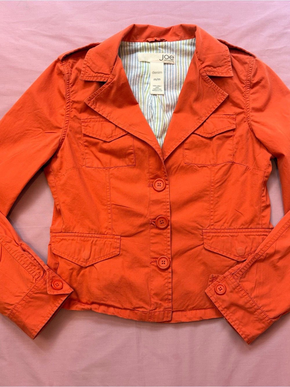 Orange Military-Style Jacket